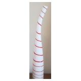 Murano Style Candy Cane Tilted Vase