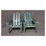 Green Andirondack-style Doll Chairs (2)