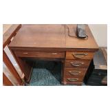 Husqvanna Viking Sewing Machine In Wood Cabinet