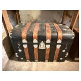 Antique travel clothes trunk