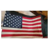 USA  Flags (2) 33x58, Flag Bandannas (2)