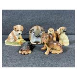 Dog Figurines: St. Bernard Dog Head Cream