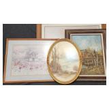 Floral, Cottage,Lake & Barn Scene Pictures