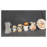 Fenton Crystal Velvet Stein, Pitcher & Bowl Set