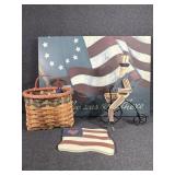 Patriotic Picture, Uncle Same Riding A Bike,