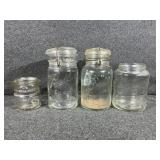 Locking Lid Glass Jars(2), Glass Jars(2)