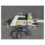 Sharp Calculator, Staple Guns(2), Hot Glue Gun, 3