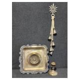 Square Serving Tray, Christmas Bells, Candle Stick