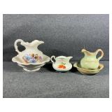 Frankoma Mini Wash Basin and Pitcher, White