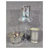 Silver Tone Decorative Vases(3)