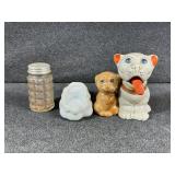 Bonzo Dog Salt and Pepper Shaker Condiment Set