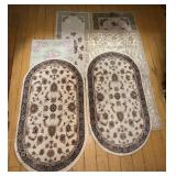 Floral Rugs & Runner (6) Assorted Sizes