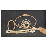 Assorted Embroidery Hoops, Curtain Tie-backs