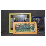 Decorative Framed Stained Glass Panels (2)