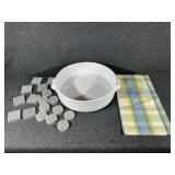 Ceramic Bowl With Grapes and leaves Design