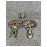 Cast Iron Trivets:Butterfly, Kissing Donï¿½t Last,