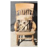 Children's Rockingchair, Wooden Bird House