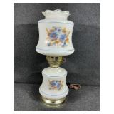 Blue Floral Lamp with Matching Shade