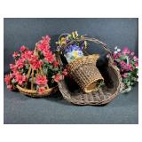 Baskets and Faux Flowers