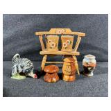 Turkey Pepper Shaker, Hand Painted Pepper Shaker