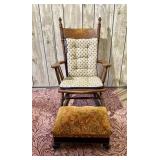 Wood Rocking Chair, Footstool