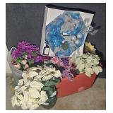 Christmas Wresth, White Poinsetta, Tote Of