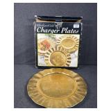 Scalloped Gold Charger Plates (8)