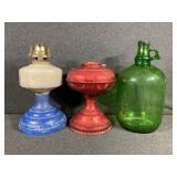 Oils Lamps(2), Growler Jug
