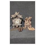 Cucko Clocks and Parts & Tub W/Lid