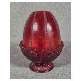 Daisy Beaded Red Fairy Lamp
