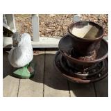Outdoor Duck Decoration, Large Ceramic Insulator