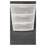 Sterilite 3 Drawer Plastic Storage Cart