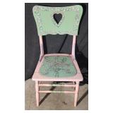 Floral Painted Chair (Has Damage See Photos For