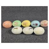 Hand Painted Alabaster Eggs(5), Enesco Stone