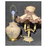 Early American Style Table Lamp & Ginger Jar Lamp
