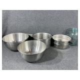 Stainless Steel Mixing Bowls, Aqua Ball Mason Jar