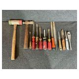 Ball peen hammer, Mallet, Various Screwdrivers