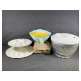 Pampered Chef Salad Spinner, Egg Holder