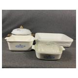 Metro Floral Enamelware Pot, (2) Blue Cornflower