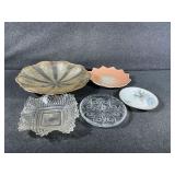 Oriental Tin Bowls, Silver Plated Footed Bowl,