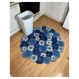 Flora Rug and Trash Can