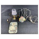 Small Table Lamp, Ceramic Alaska Clock, Ceramic