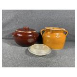 Stoneware Bean Crocks(2)