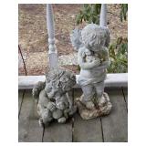 Sitting Concrete Angel, Plaster Standing Angel