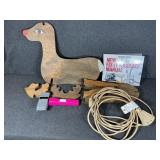 Motorola Cell Phone, Flashlight, Outlet Tap W/Cord