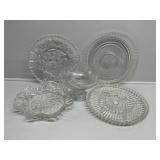 Pedestal Bowl, Shallow Bowl, Glass Platters