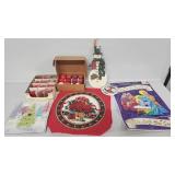 Red Votives, Christmas Placemats, Snowman, Window