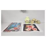 Diamond Art (Unfinished), Cat Figurines(2),