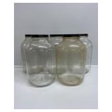Gallon Glass Jars w/Lids (5)