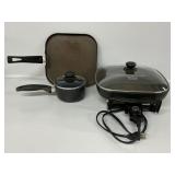 Rival Electric Skillet, Sauce Pan,Square Griddle